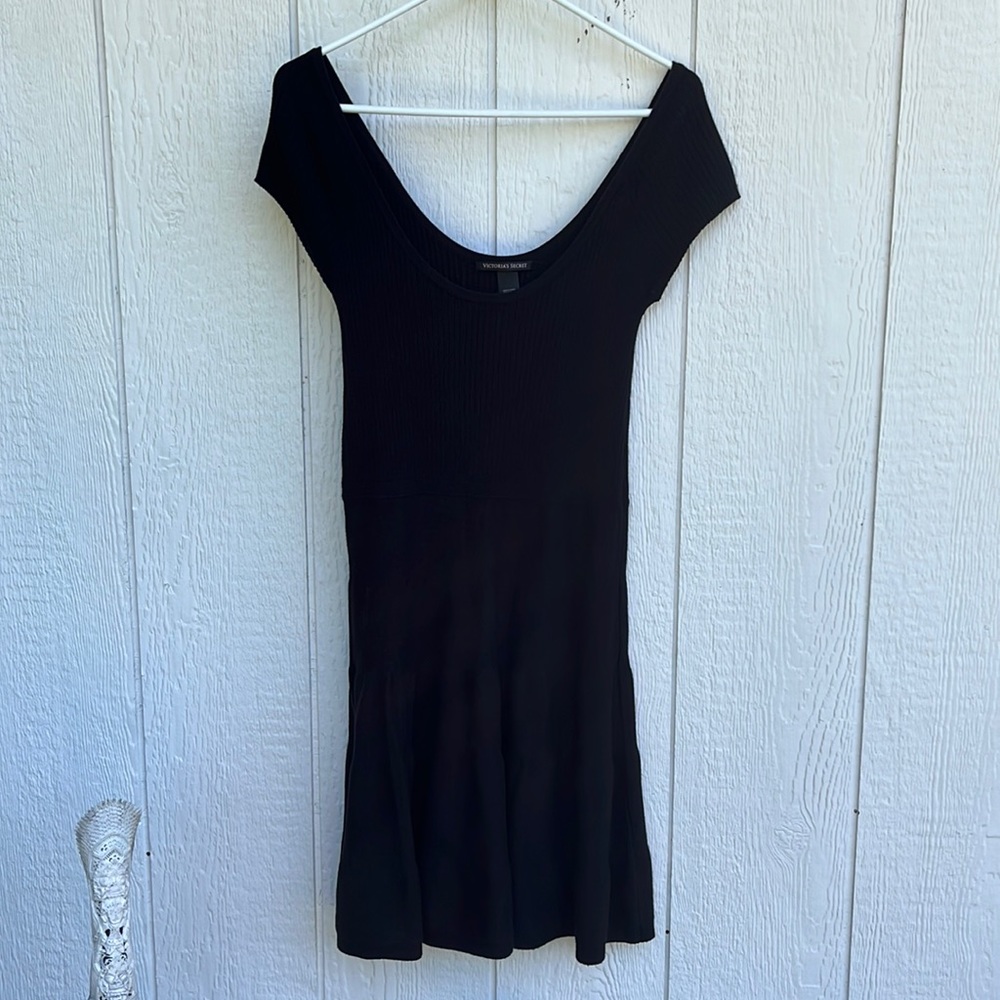 Victoria’s Secret black scoop neck sweater dress
